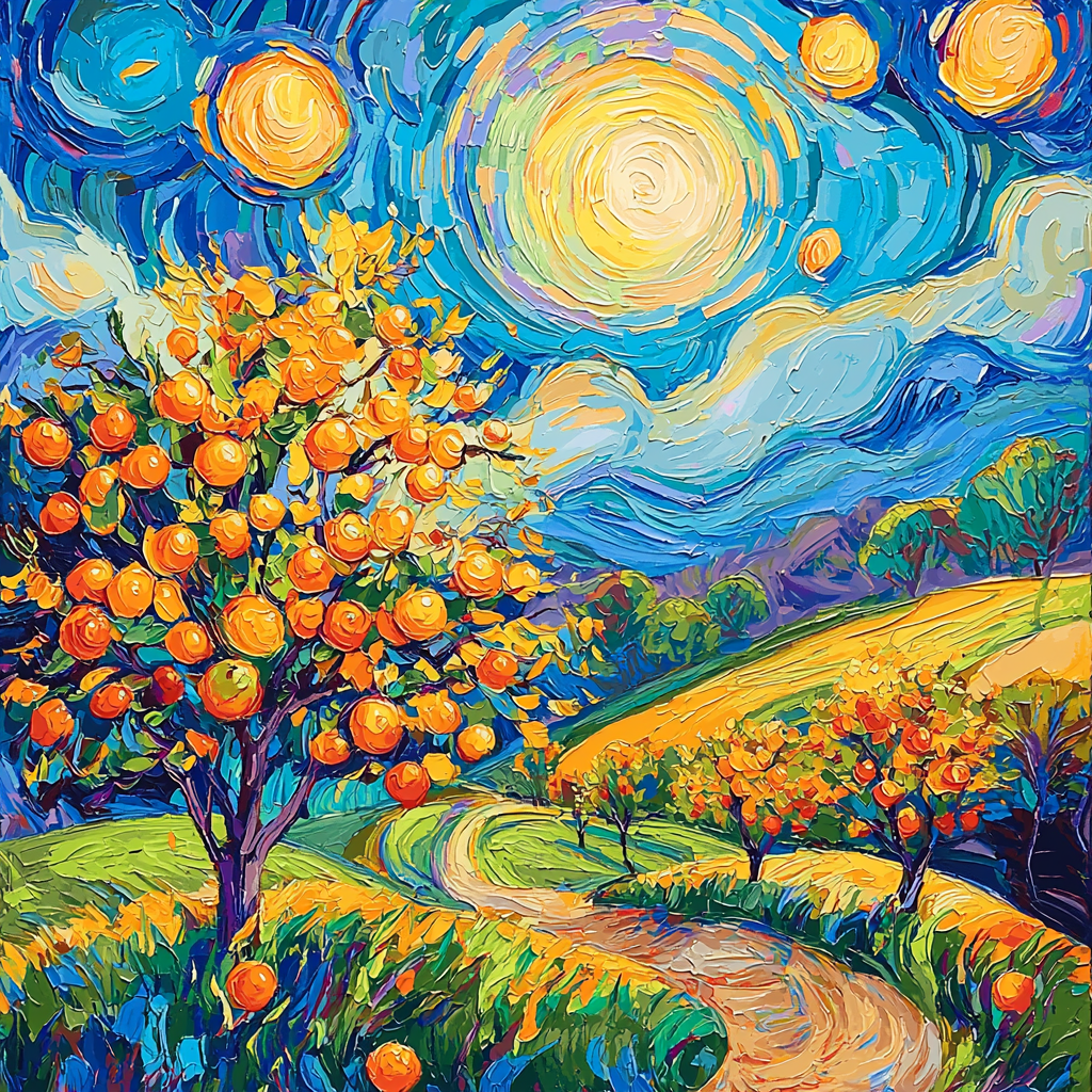 Vincent Van Gogh Inspired Radiant Orchards Painting Number Kit