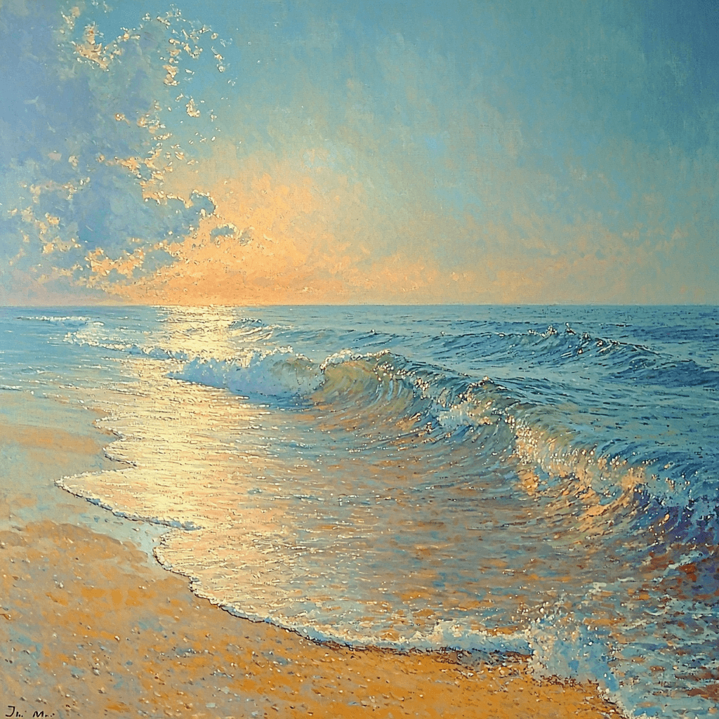 J.M.W. Turner Inspired Serene Coastline Number Painting