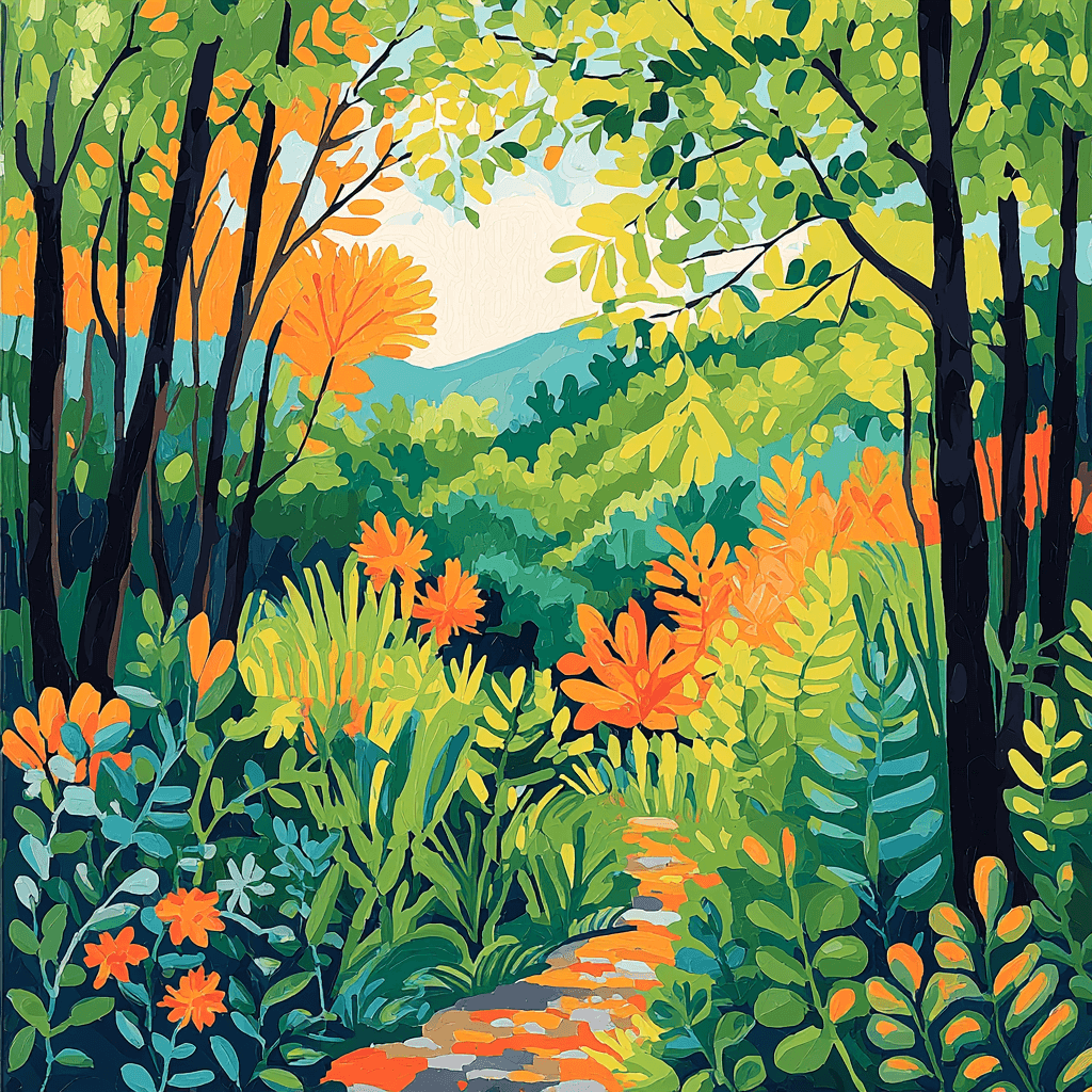 Henri Rousseau Inspired Journey Through The Forest Paint By Numbers