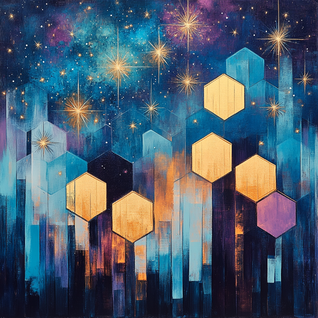 Paul Cézanne Inspired Celestial Geometrics Painting by numbers kit