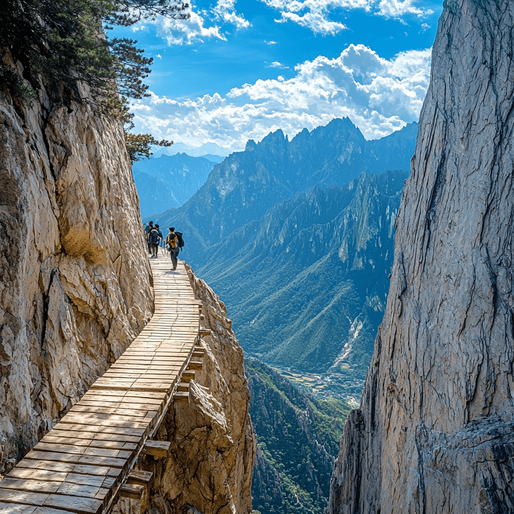 Mount Hua Plank Walk - China Paint By Numbers Kits