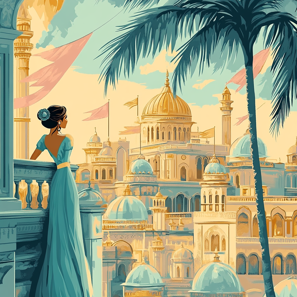 Jasmine Palace Balcony paint by numbers