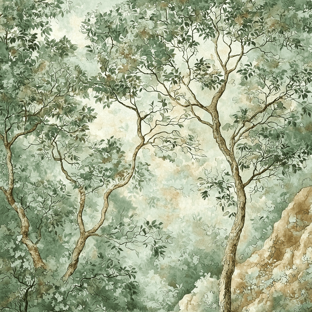 Leonardo Da Vinci Inspired Trees Of Tranquility Number Painting
