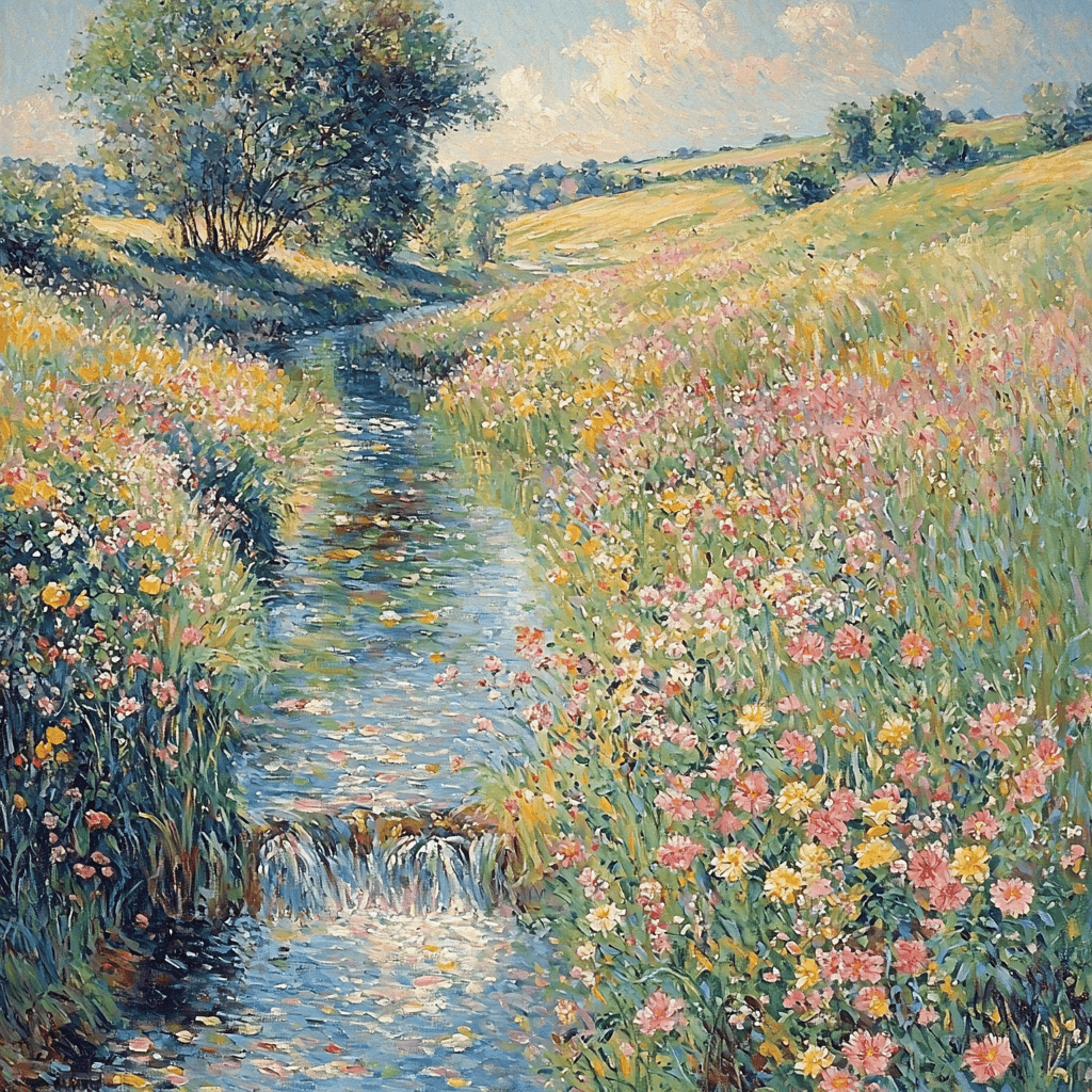 Pierre-Auguste Renoir Inspired Serene Meadows Paint By Numbers