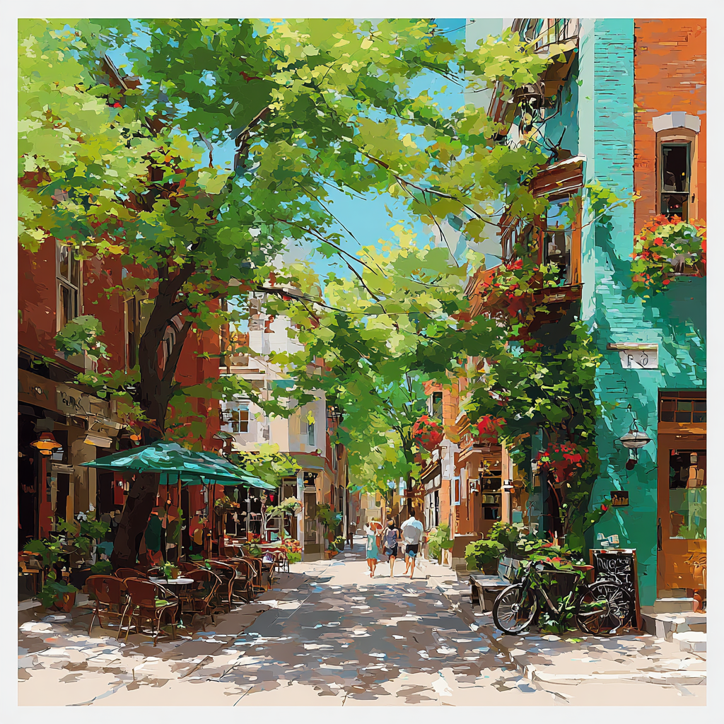 Surry Hills Cafe Lane Sydney Australia Paint by numbers art