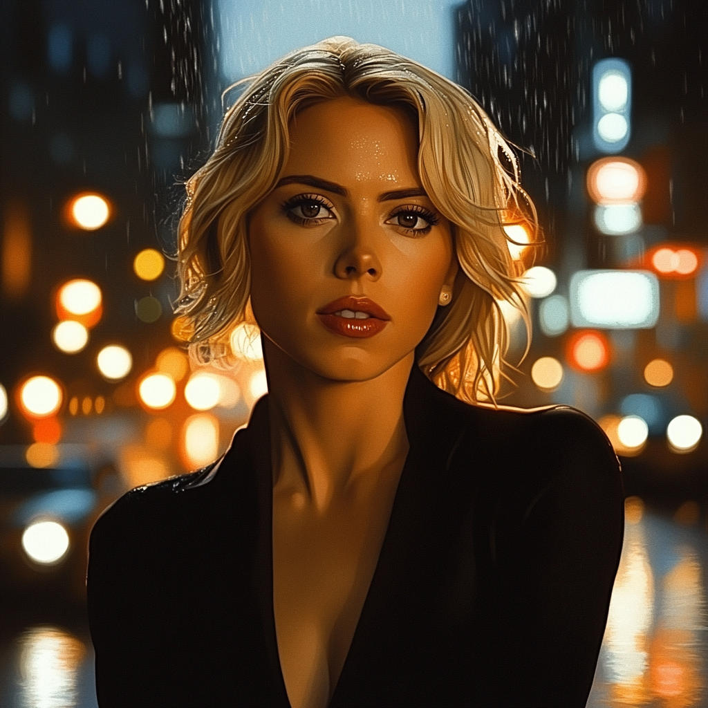Scarlett Johansson Velvet Shadow Of The Widow Paint by numbers art