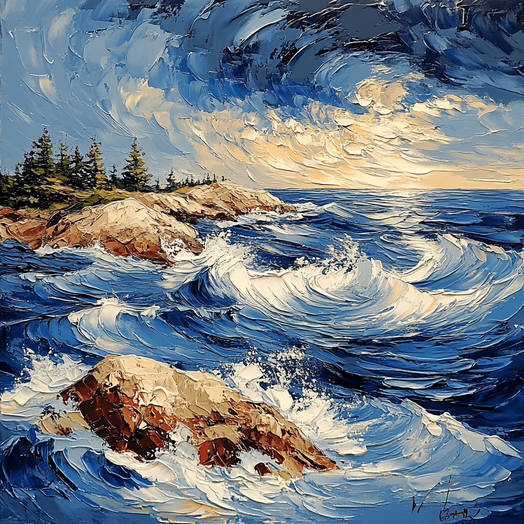 Arthur Lismer Inspired Georgian Bay Stormline Paint by numbers art
