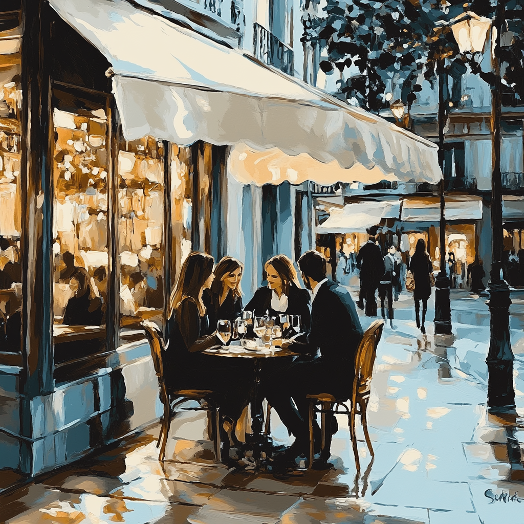 John Singer Sargent Inspired Elegant Cafe Painting by numbers kit