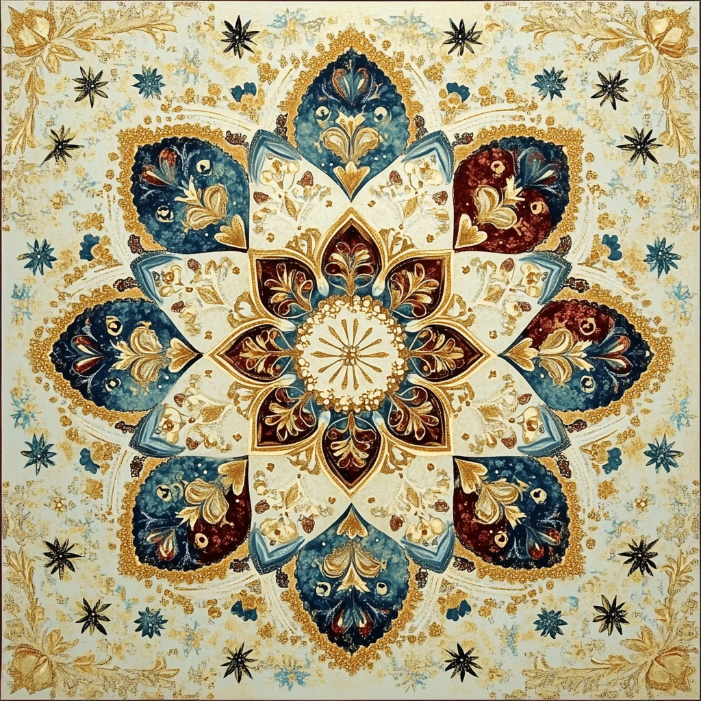 Gustav Klimt Inspired Celestial Mandala DIY paint by numbers