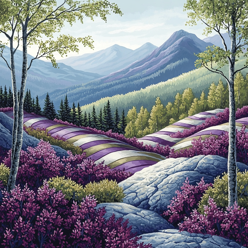 J. E. H. MacDonald Inspired Mountain Patterned Vistas Painting by numbers kit