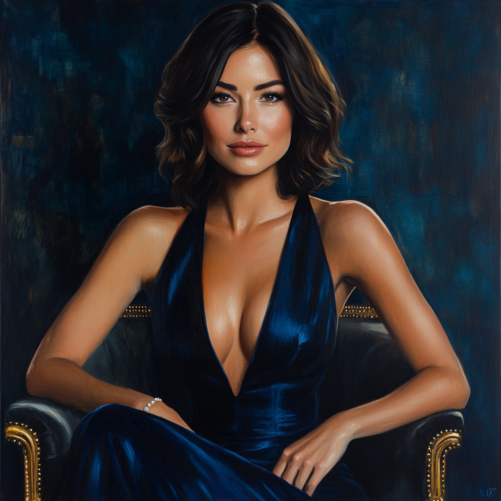 Sargent Inspired Portrait In Evening Dress paint by number