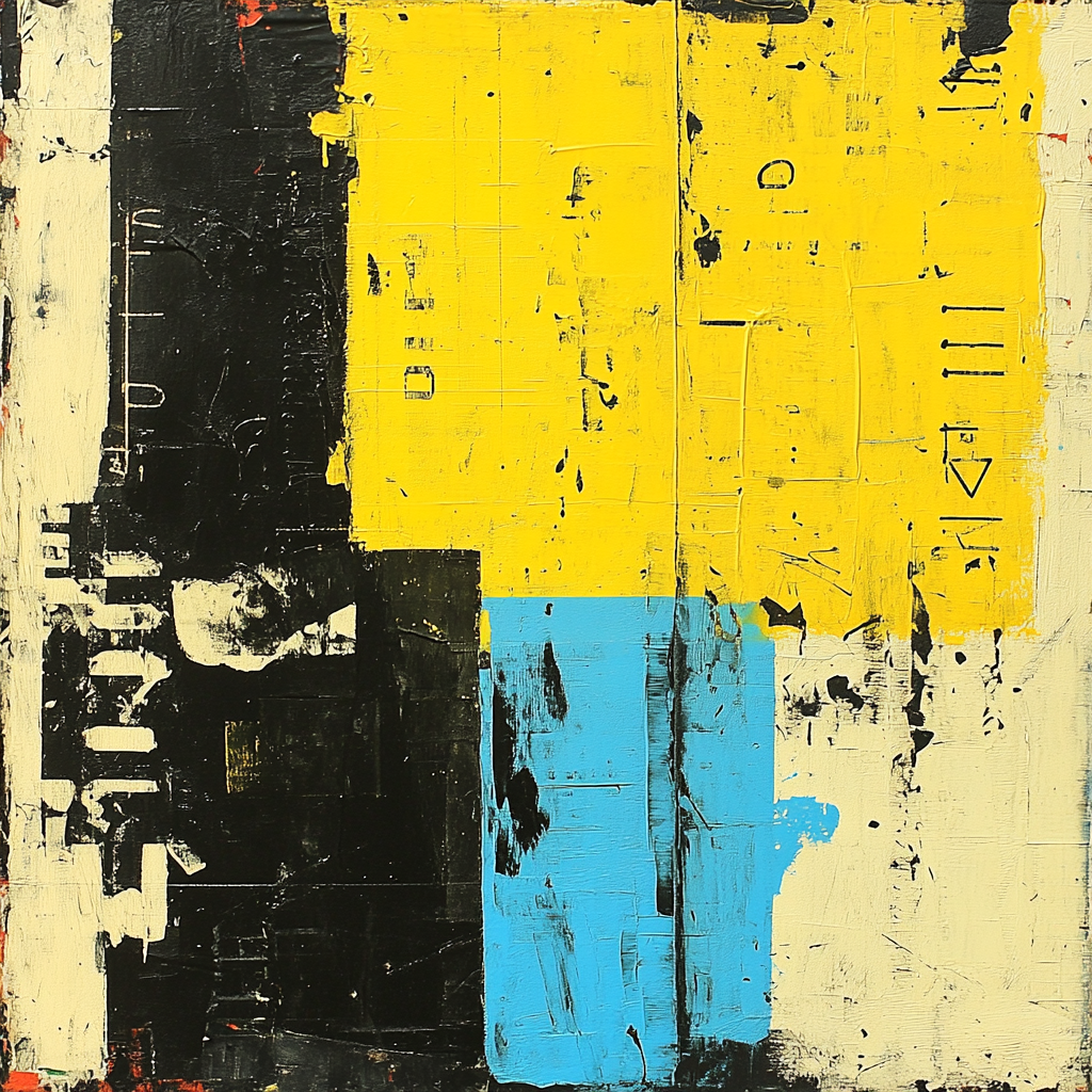 Jean-Michel Basquiat Inspired Language Of Lines paint by color