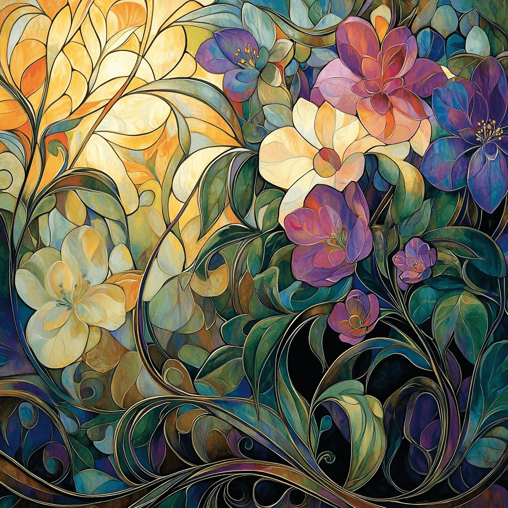Alphonse Mucha Inspired Lush Harmony Painting By Numbers Kit