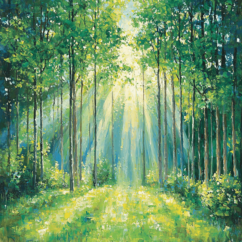 Claude Monet Inspired Sunlit Forest Retreat Painting By Numbers Kit
