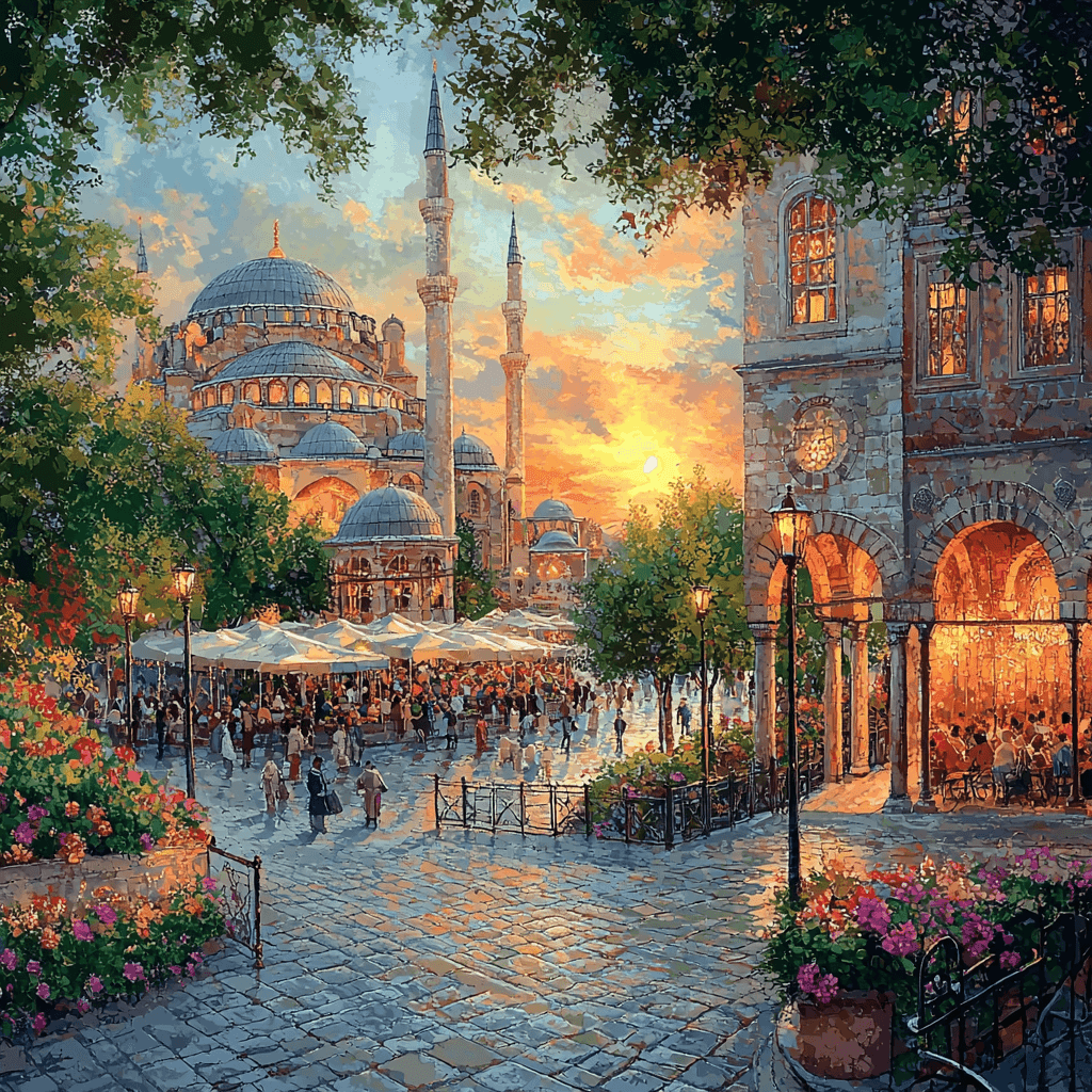 The Blue Mosque Paint By Numbers Art