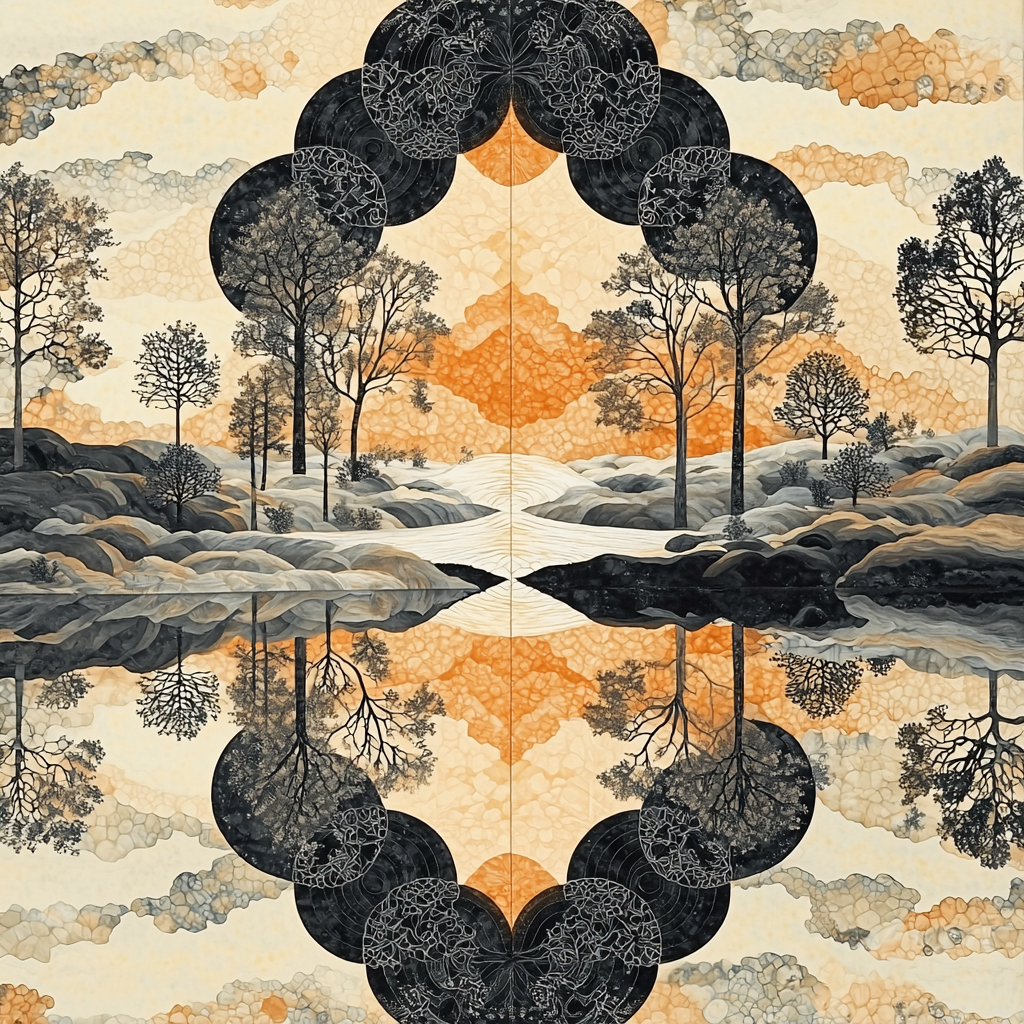 M.C. Escher Inspired Symmetrical Dreams Numbered Painting Kits