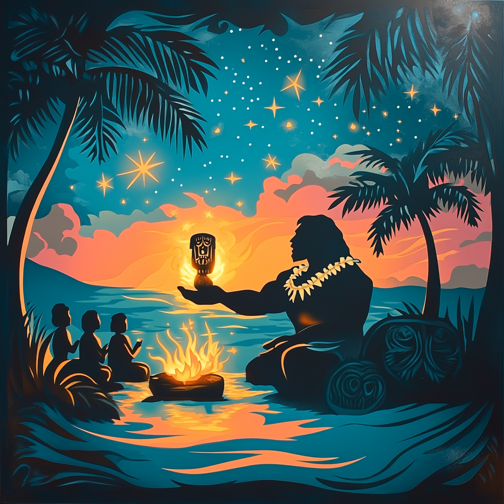 Maui Star Tiki Story painting number kit