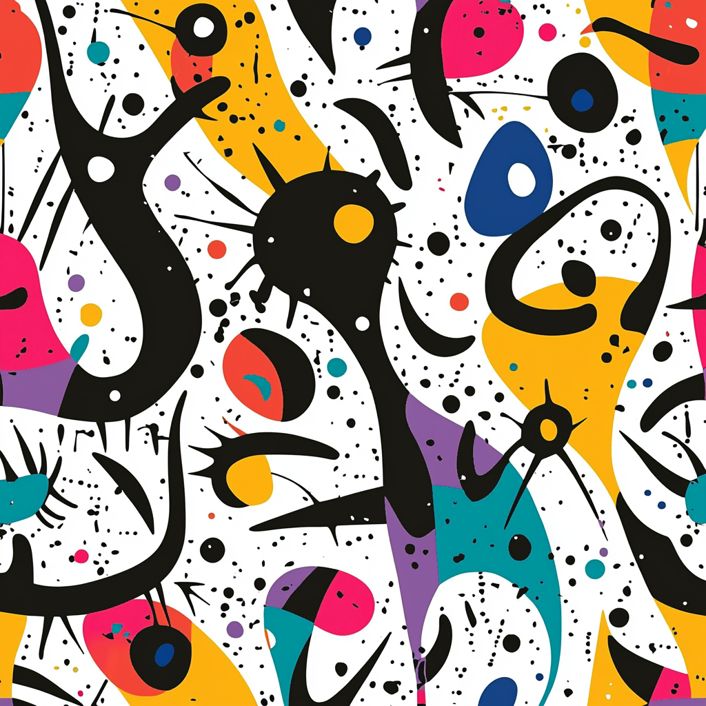Joan Miró Inspired Imaginary Creatures Paint By Numbers Art