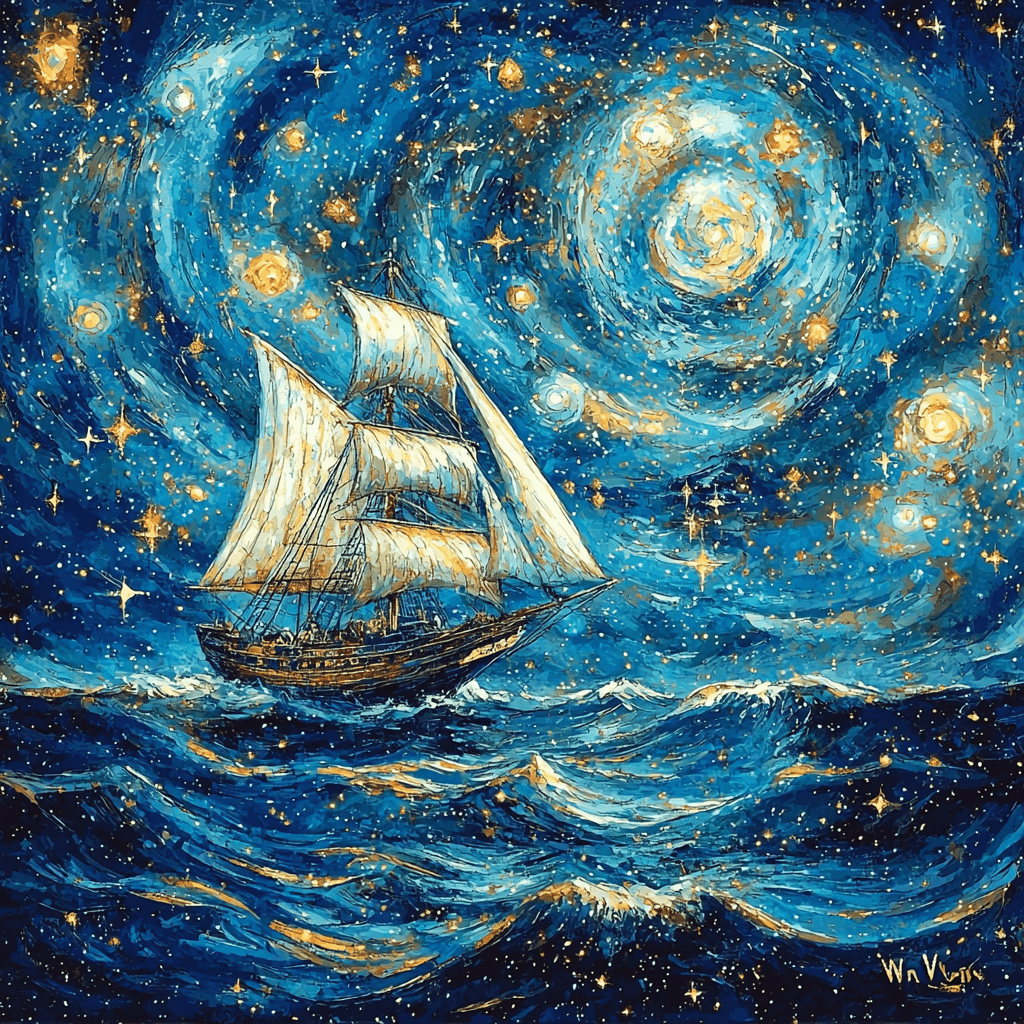 Vincent Van Gogh Inspired Celestial Navigator Paint By Numbers Art