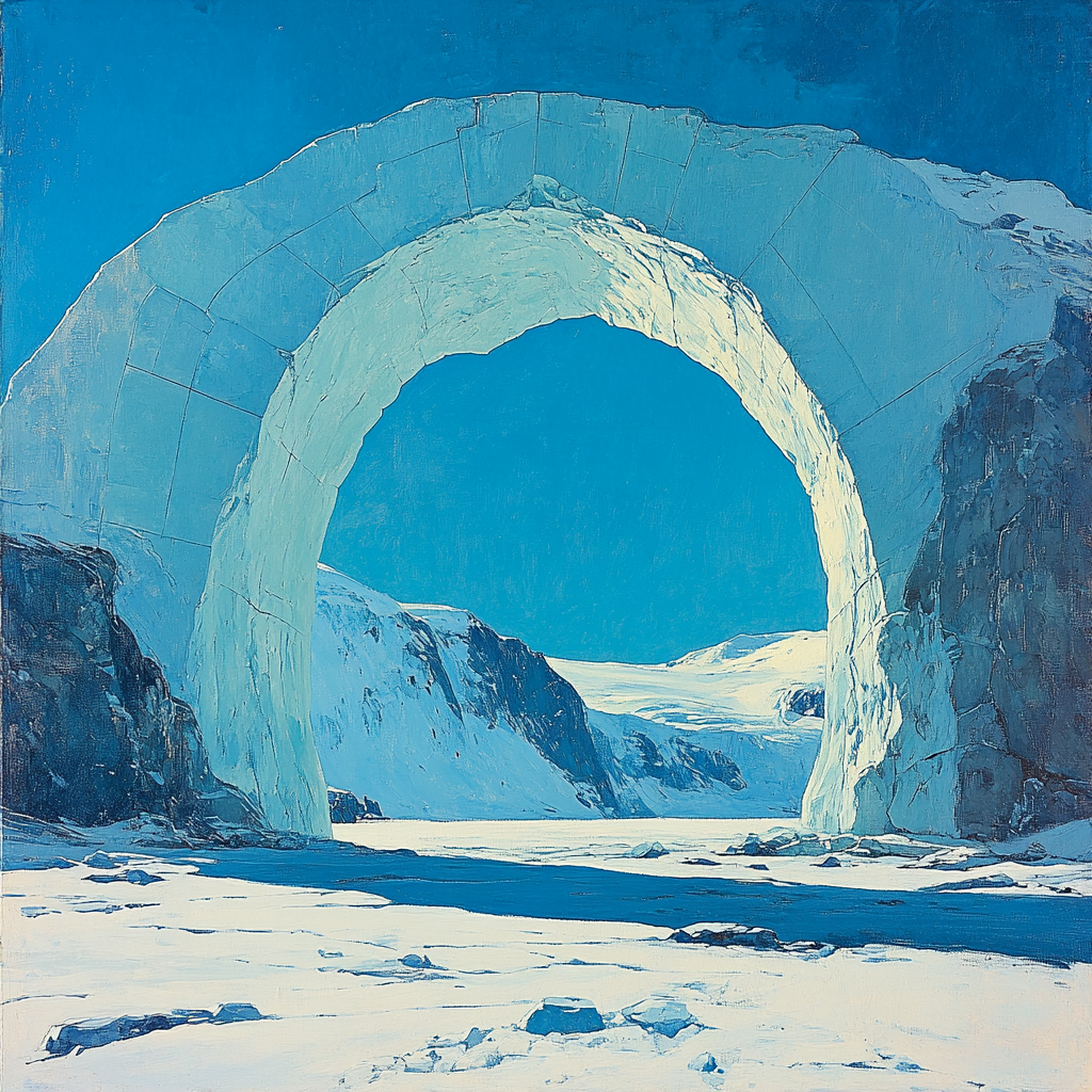 Michelangelo Inspired Glacial Portal Number painting