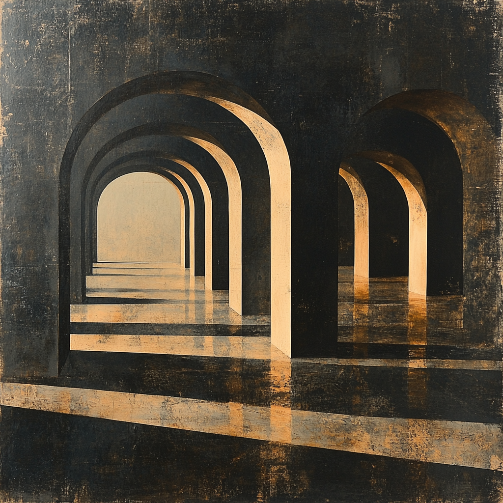 Michelangelo Inspired Meteor Archways Number painting