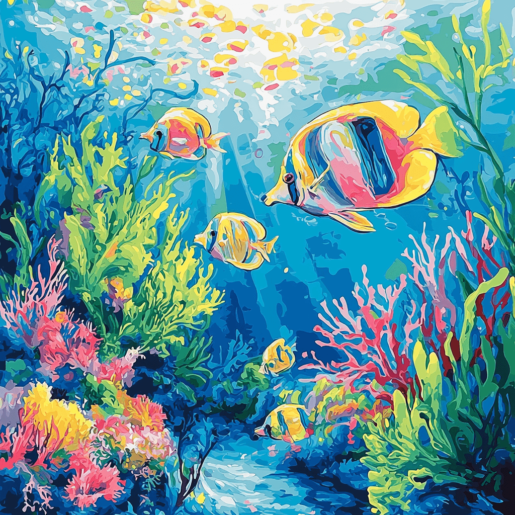 Paul Klee Inspired Beneath The Waves Numbered Painting Kits