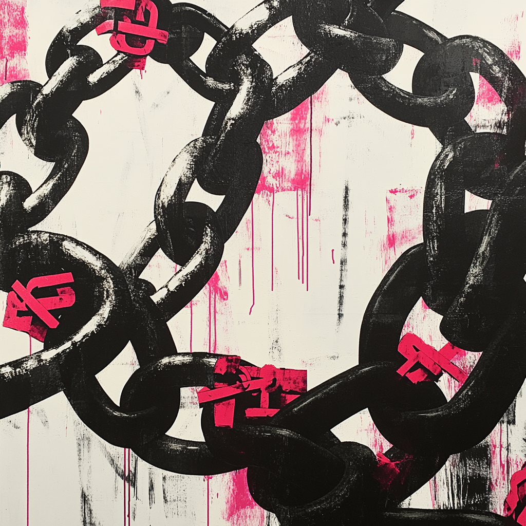 Banksy Inspired Economic Chains paint by number
