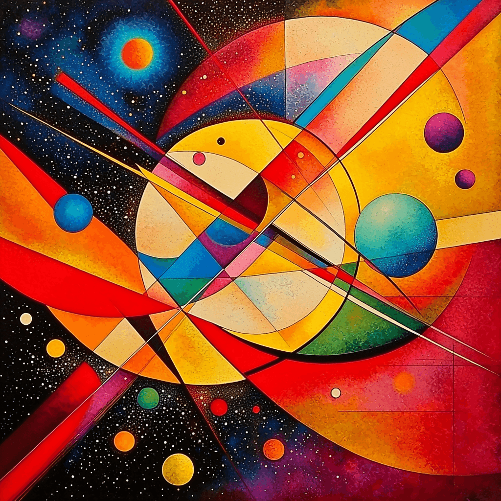 Wassily Kandinsky Inspired Colorful Cosmos Paint By Numbers