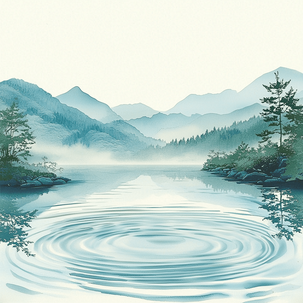 Utagawa Hiroshige Inspired Harmony Of Rippling Waters Paint By Number