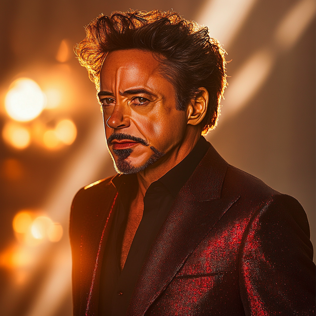Robert Downey Jr Unleashing The Iron Legacy Number painting