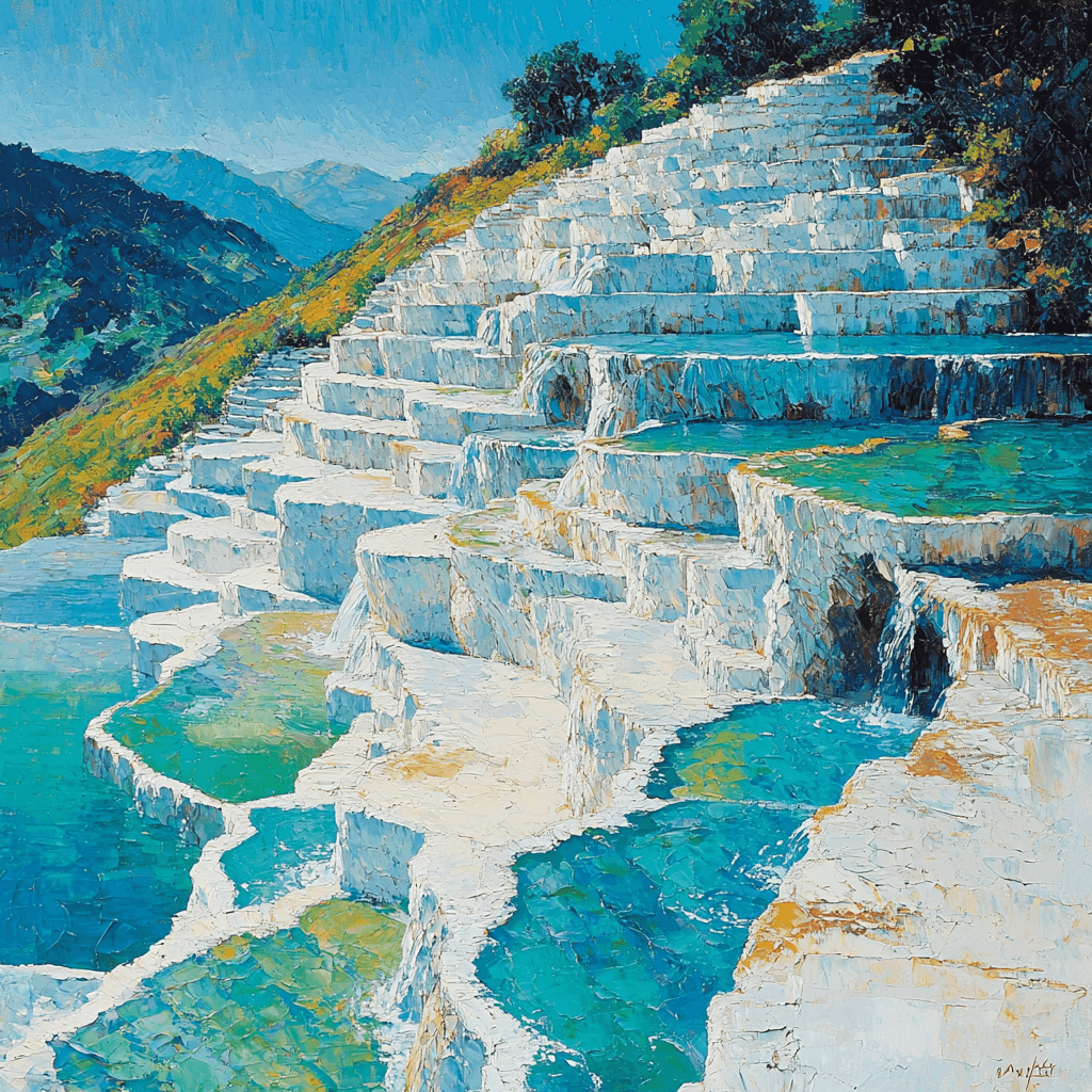 Pamukkale Thermal Pools, Turkey Numbered Painting Kits