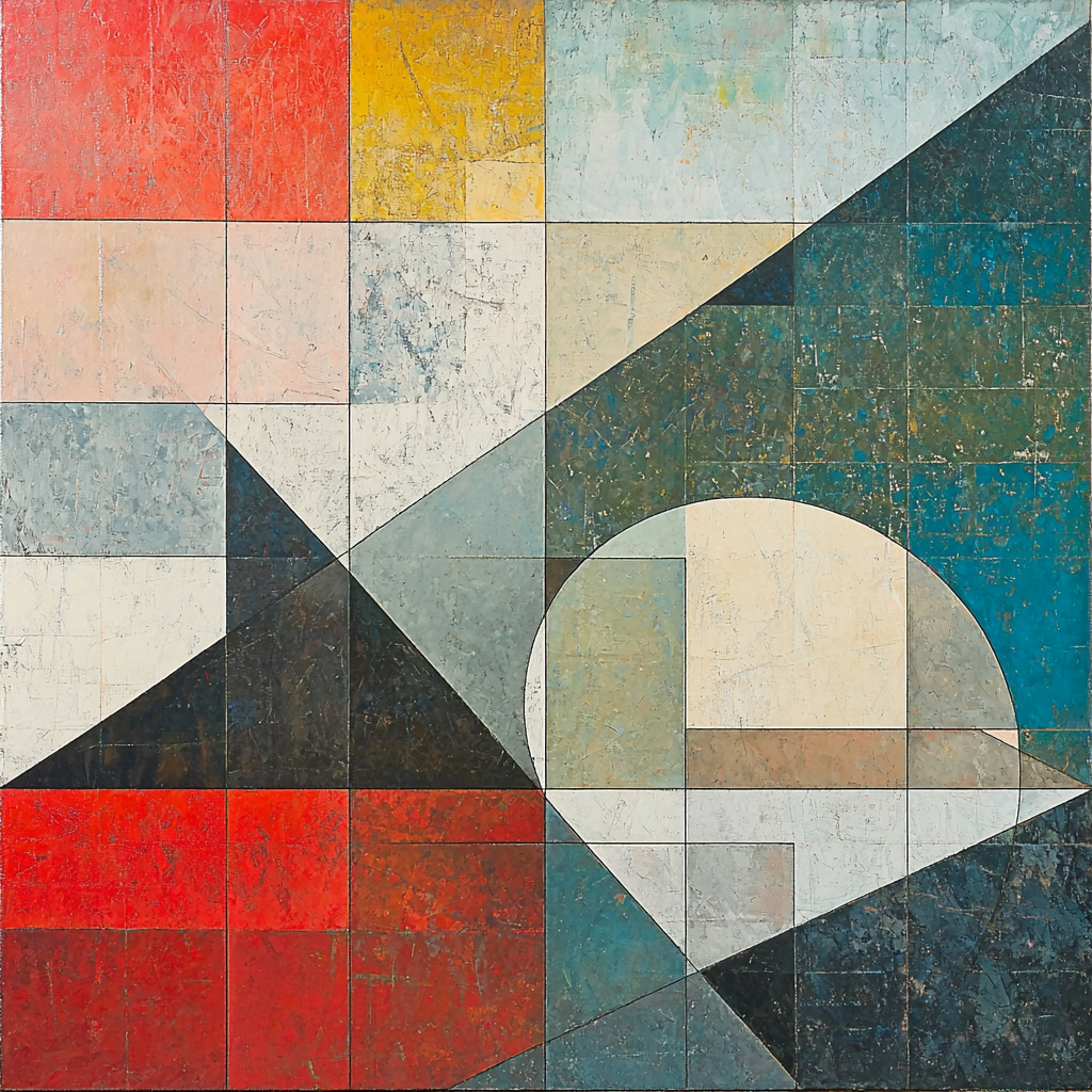 Kazimir Malevich Inspired Spatial Elegance Numbered Painting Kits