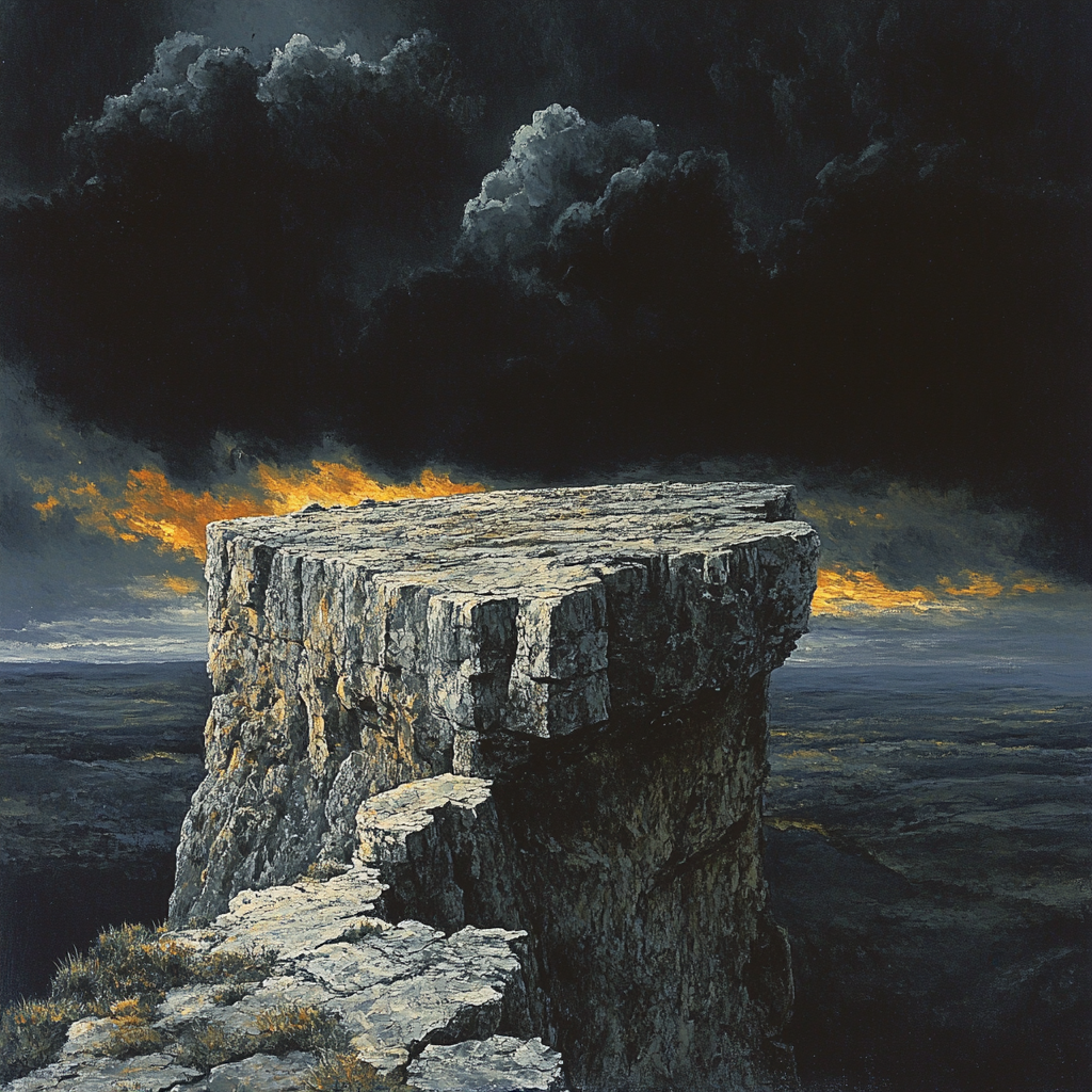 Francisco Goya Inspired Rocky Outcrop Beneath Sable Sky Paint by numbers kits