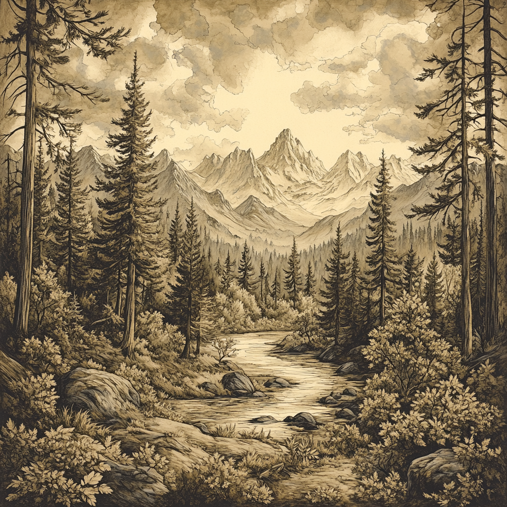 Durer Inspired Forest Map DIY paint by numbers