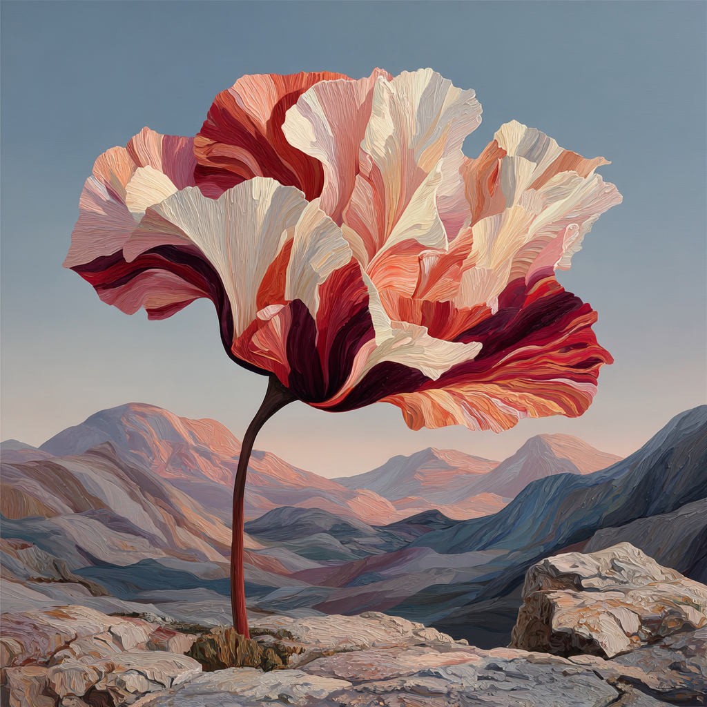 Georgia O Keeffe Inspired Mountain Bloom Painting by numbers kit