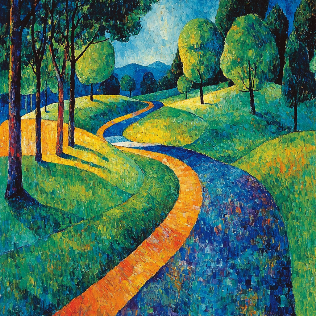 Paul Cézanne Inspired Abstract Harmony Of Nature Paint By Number