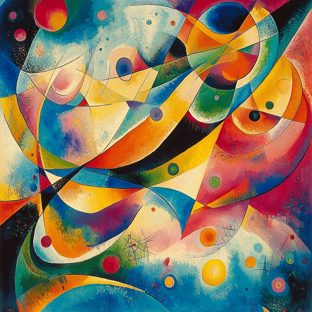 Wassily Kandinsky Inspired Dynamic Abstracts Painting Number Kit