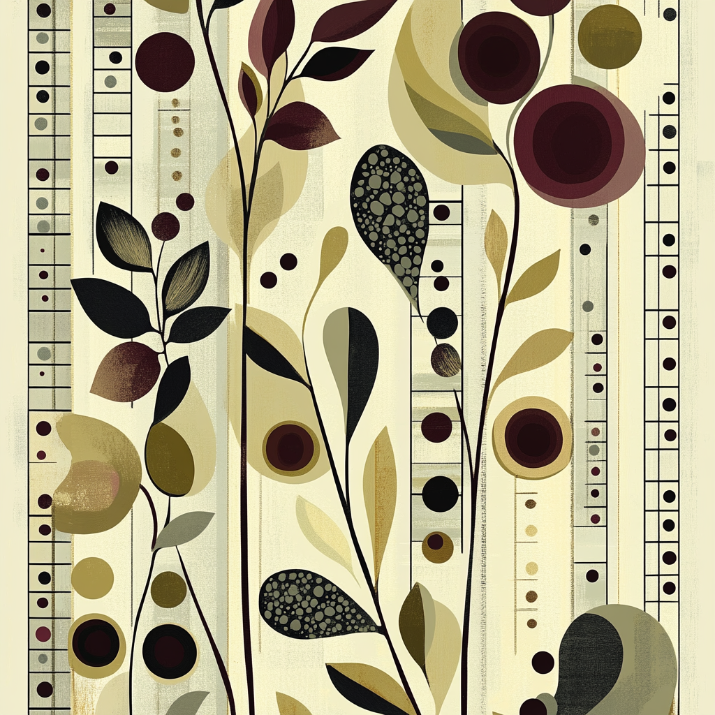 Nandalal Bose Inspired Mythic Flora Chorus paint by number