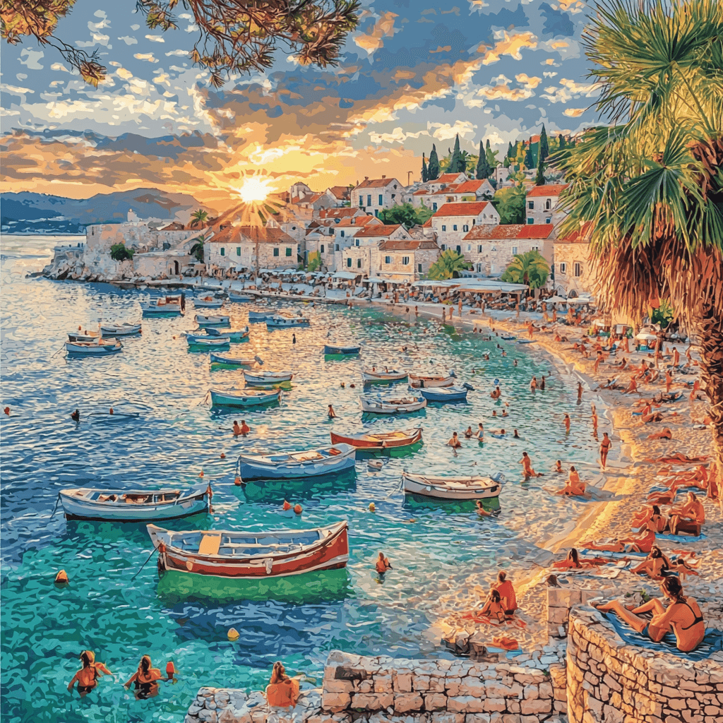 Hvar Town - Croatia Painting Number Kit