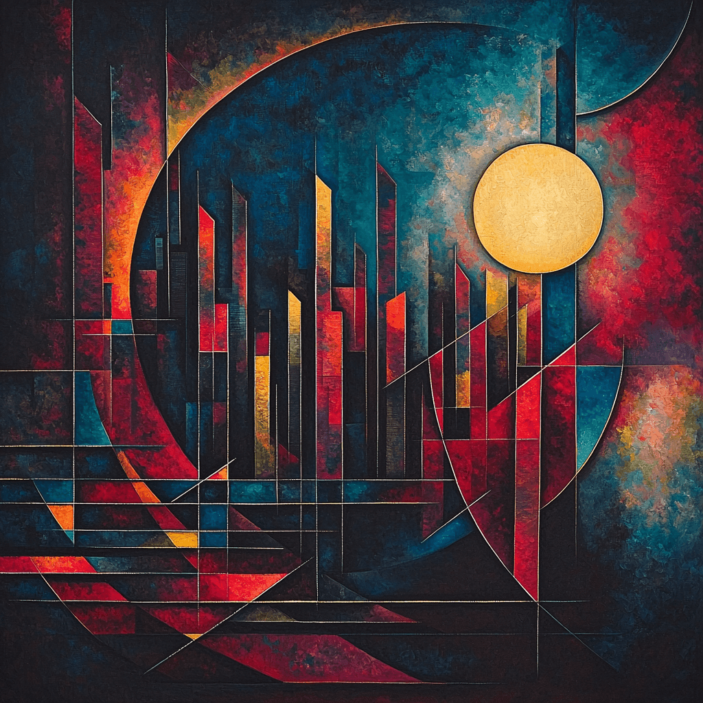 Wassily Kandinsky Inspired Abstract Urban Nights Paint By Numbers Kits