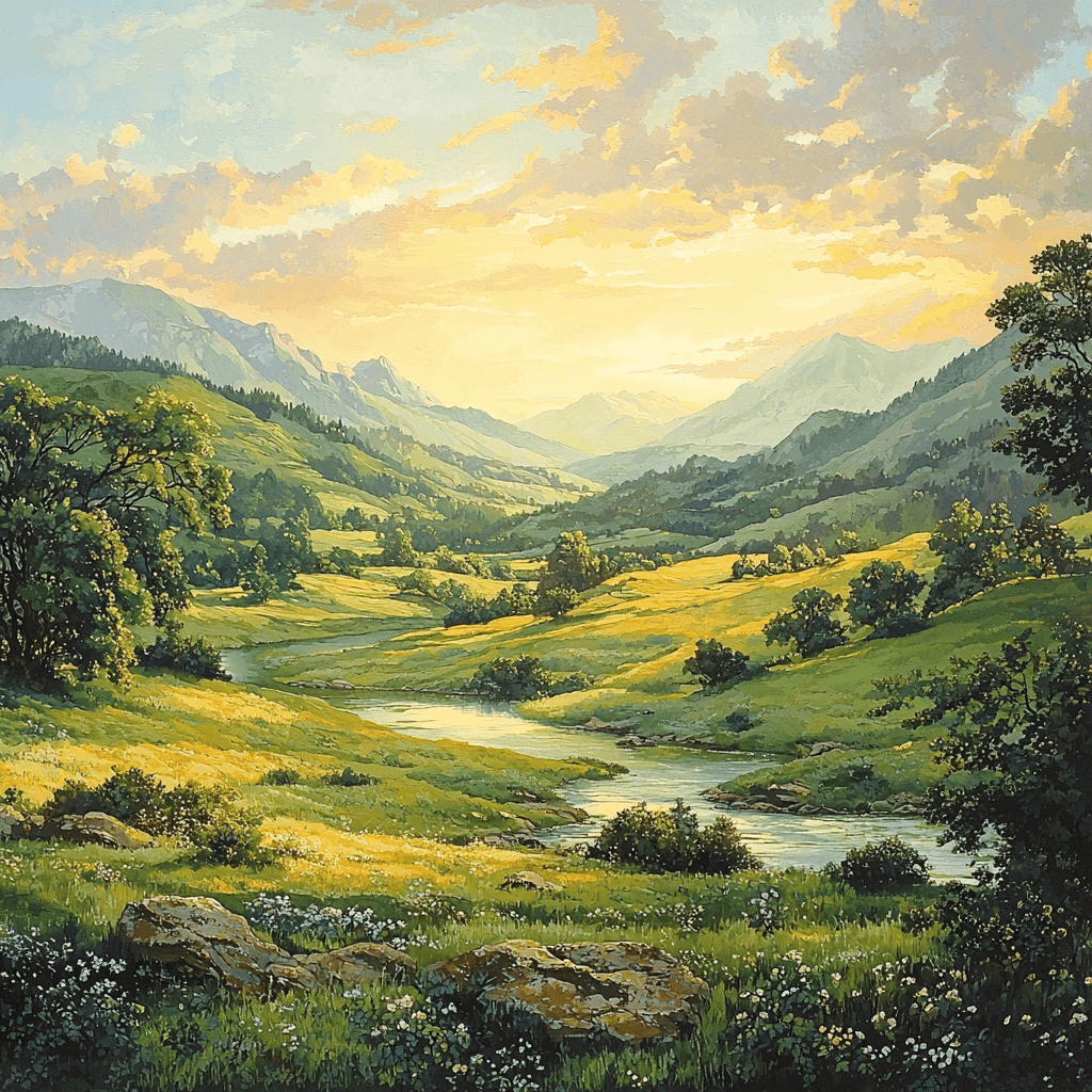 Caspar David Friedrich Inspired Tranquil Valley Painting By Numbers Kit