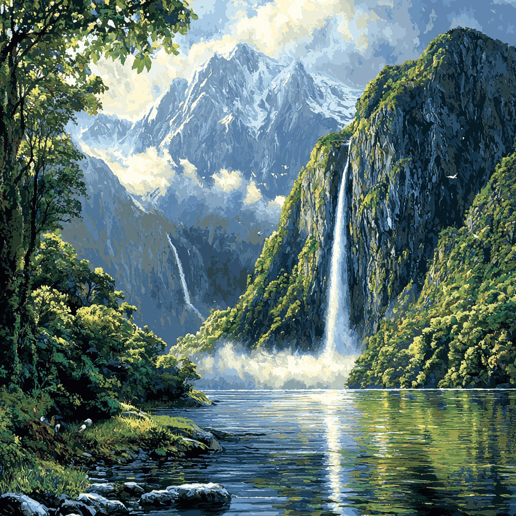 Fiordland National Park - South Island Numbered Painting Kits