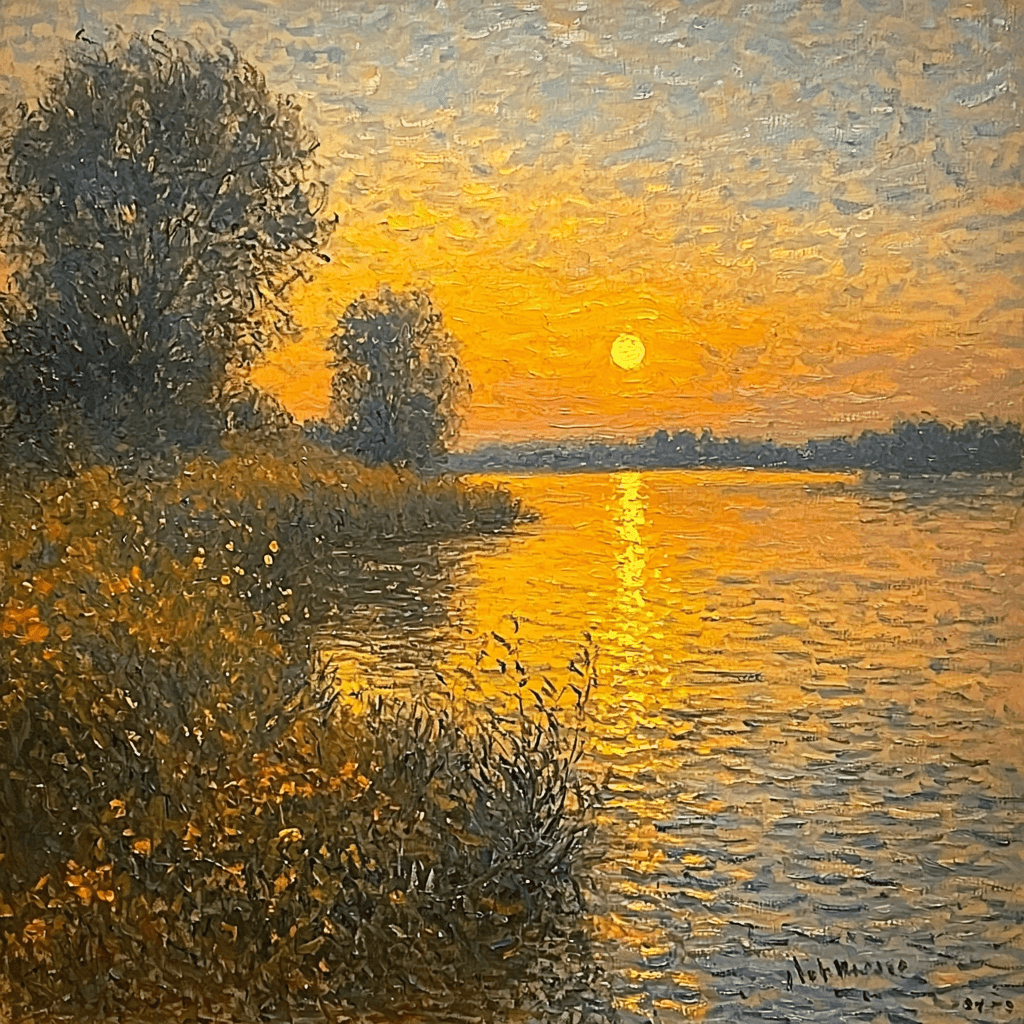 Claude Monet Inspired Monet's Evening Stroll Paint By Numbers