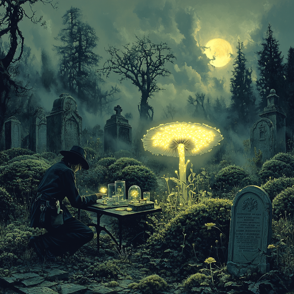 Graveyard Botanist With Haunted Specimen Paint by numbers kits