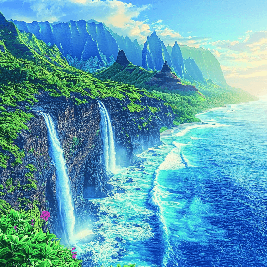 Kauai's Na Pali Coast Paint By Color