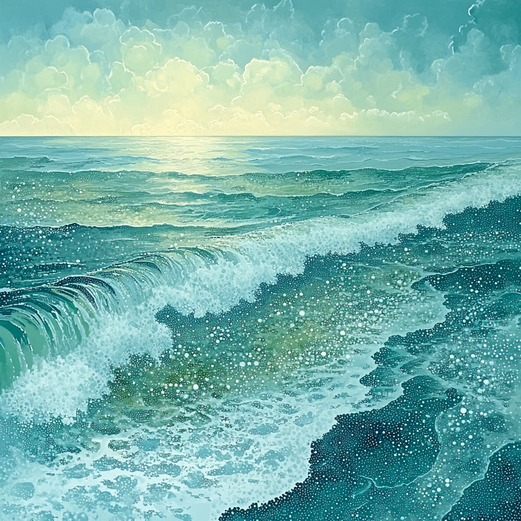 Georges Seurat Inspired Whispering Tides paint by numbers