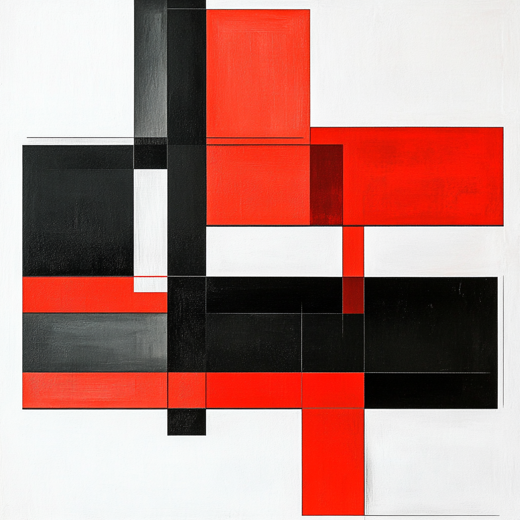 Kazimir Malevich Inspired Geometric Harmony paint by numbers