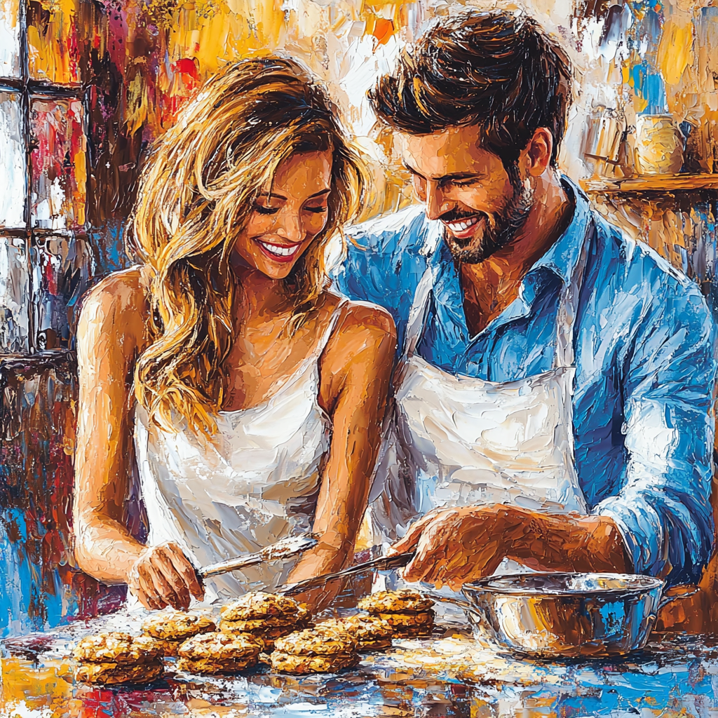 Baking Memories Together Paint By Numbers Art