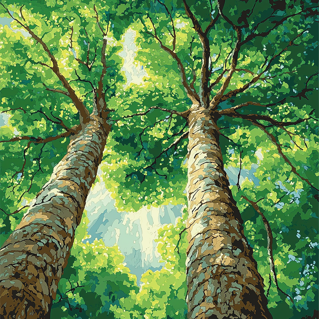 Michelangelo Inspired Majestic Trees Paint By Numbers Art