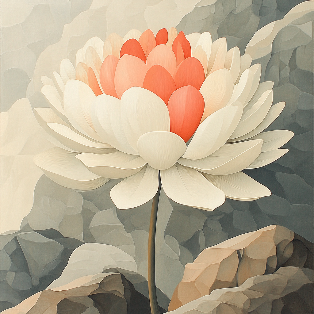 Georgia OKeeffe Inspired Canyon Blossom paint by color